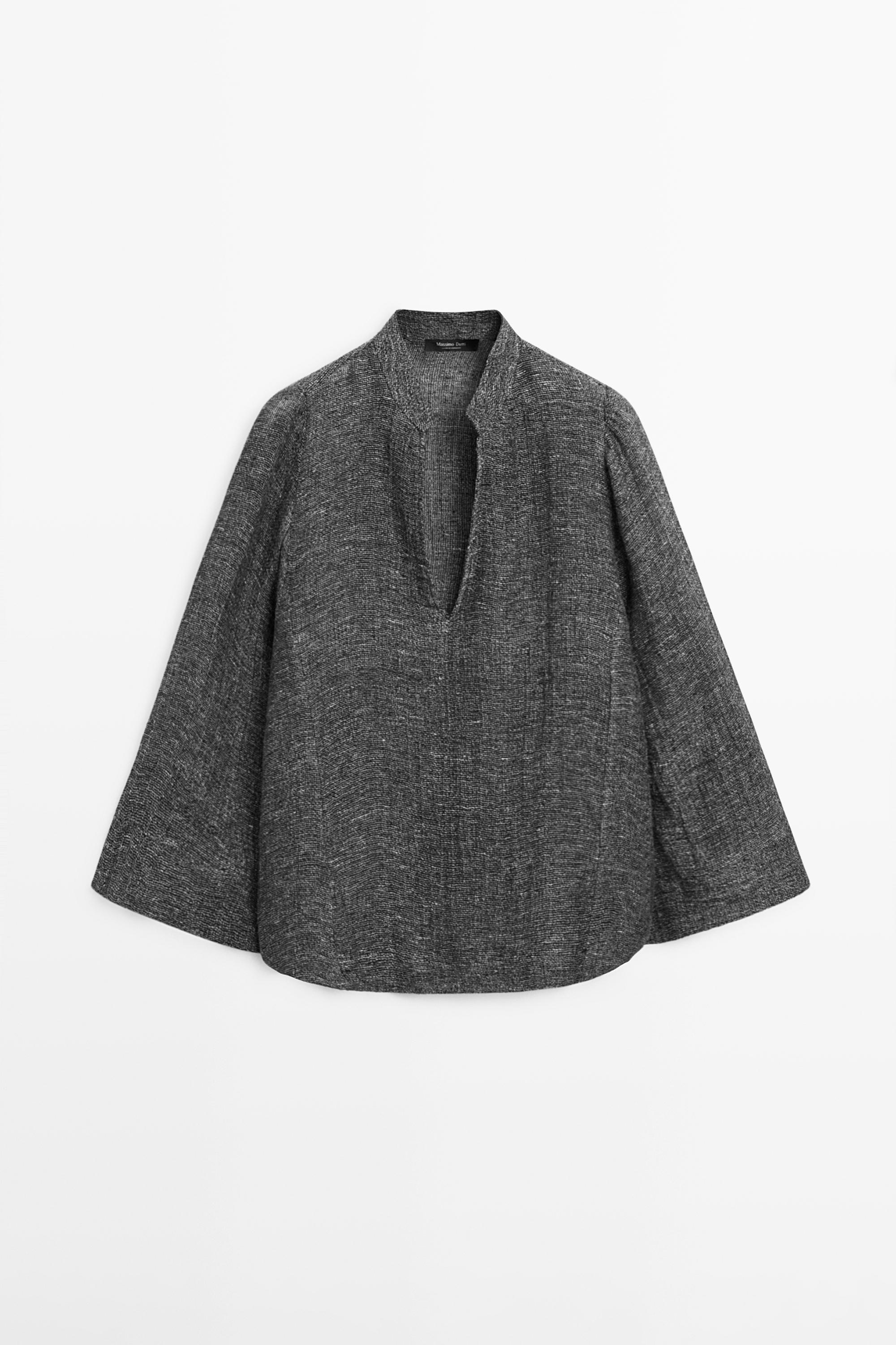 Blouse total look lin mélangé